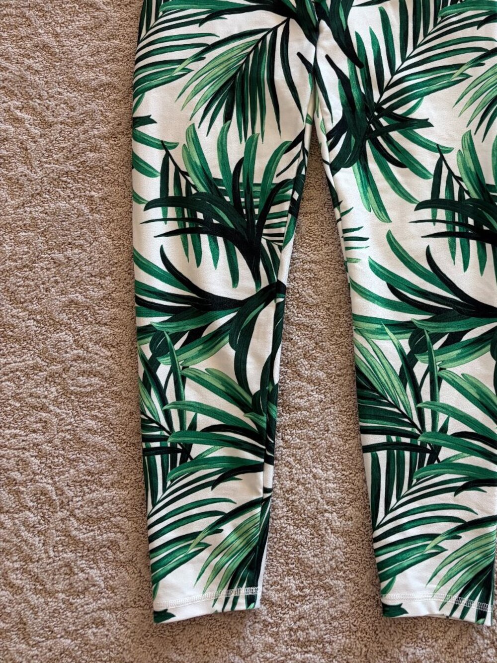 Balance Collection Tropical Palm Leaf Print High Rise Yoga Leggings Women’s Larg